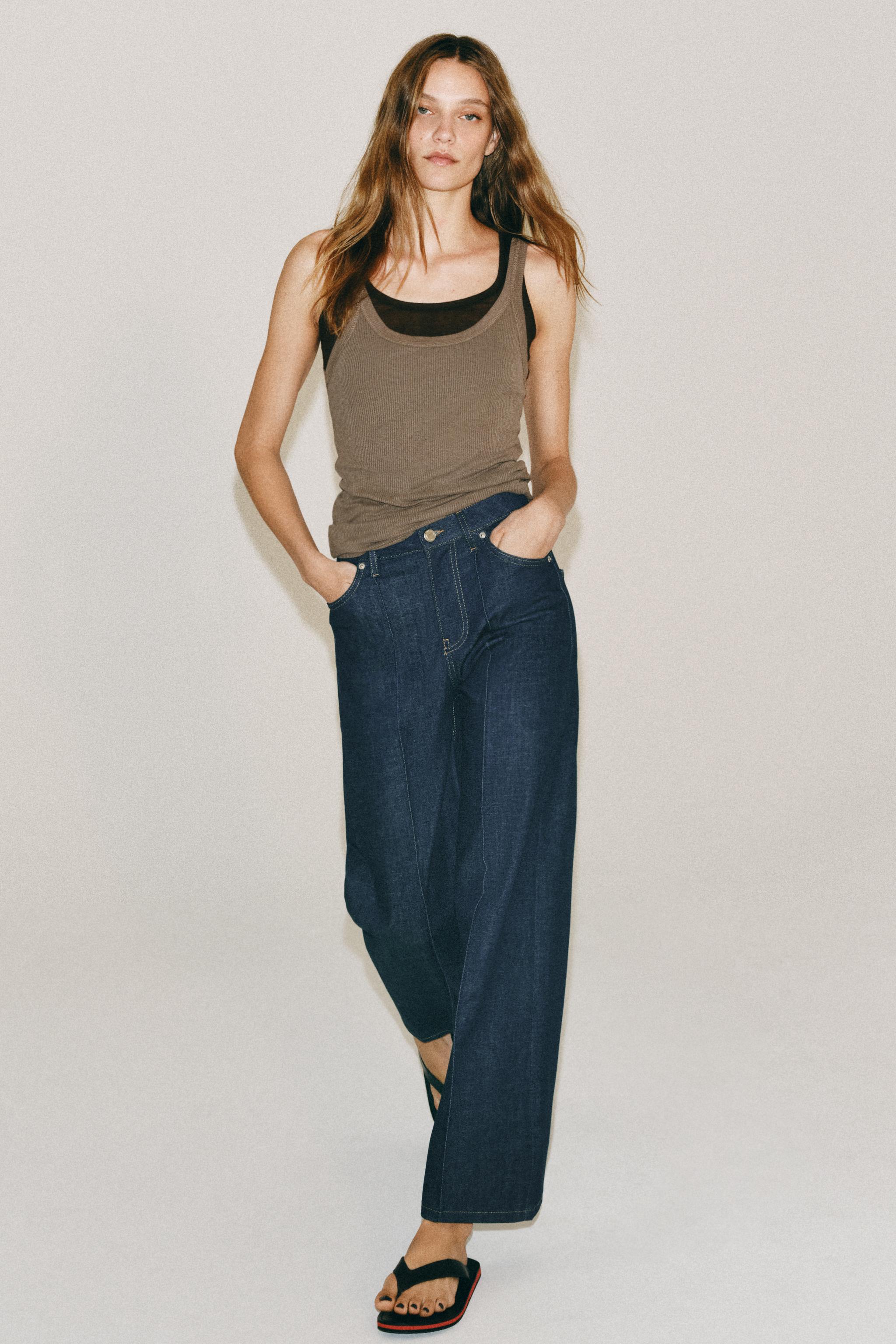 ZW COLLECTION WIDE LEG HIGH-RISE JEANS